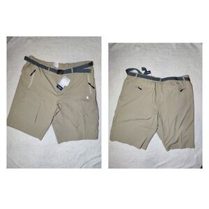Little Donkey Andy Beige Lightweight Belted Cargo Hiking Shorts XXL 40x12 NWT